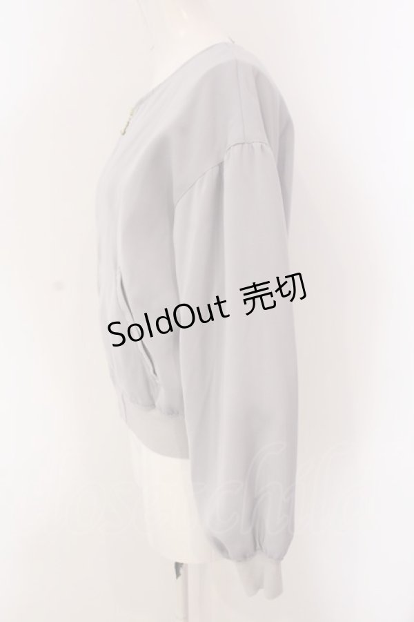 画像2: F&A / ボリュームスリーブノーカラーブルゾン  ライトグレー O-25-03-26-1027-LO-JA-IG-ZT110 (2)