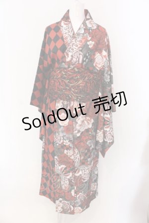 画像: Qutie Frash / 2024 浴衣3点セット  レッド O-25-03-26-015-QU-OP-IG-OS