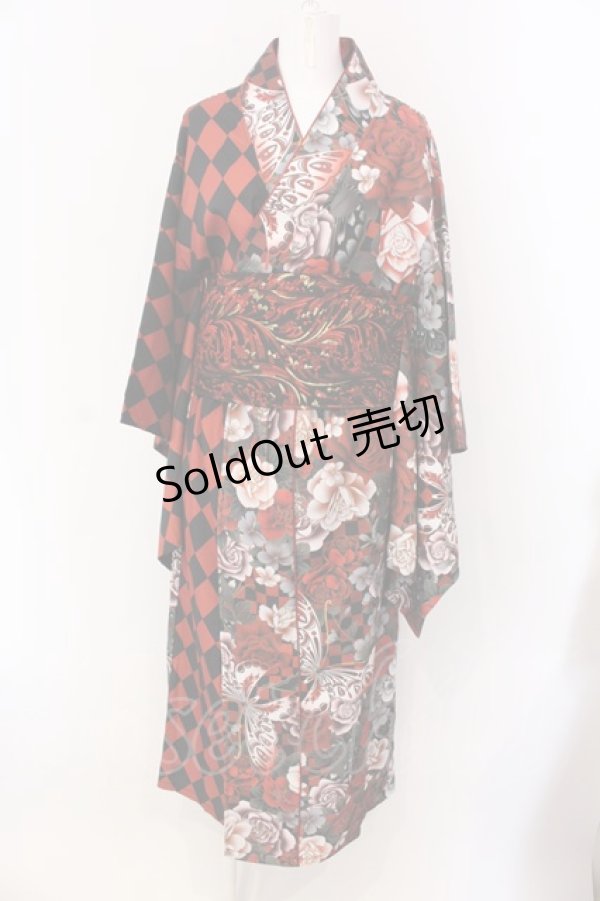 画像1: Qutie Frash / 2024 浴衣3点セット  レッド O-25-03-26-015-QU-OP-IG-OS (1)
