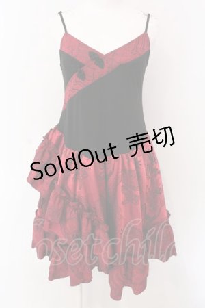 画像: Qutie Frash / チャイナキャミワンピ  レッド O-25-03-26-020-QU-OP-IG-OS