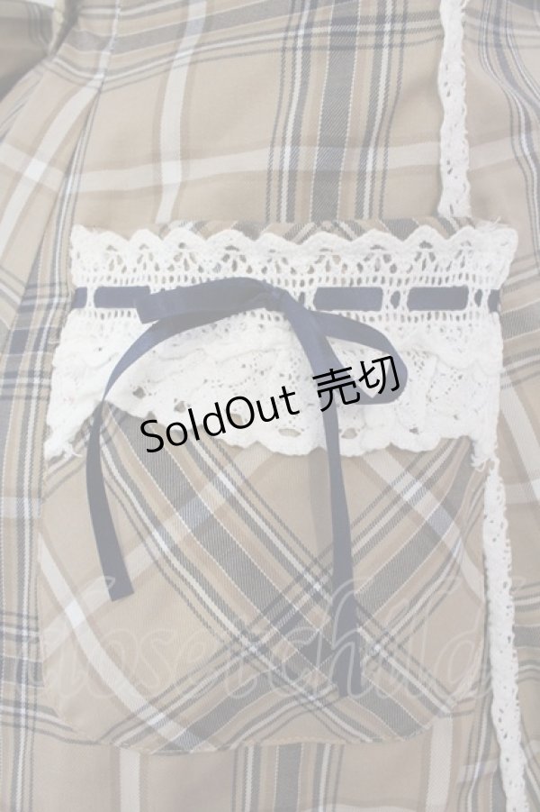 画像3: BABY,THE STARS SHINE BRIGHT / 裾スカラップタータンチェックジャンパースカートセット  ベージュ O-25-03-26-002-BA-OP-IG-OS (3)