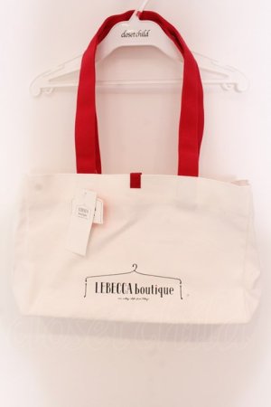 画像: LEBECCA boutique / 私たちのキャンバスバッグ（M）  シロ×アカ O-25-03-27-004-EL-BG-OW-ZT-K013