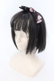 画像1: axes femme POETIQUE / スウィートリボンカチューシャ  クロ×ピンク O-25-03-27-037-AX-AC-IG-ZT-K016 (1)