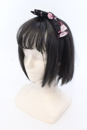 画像: axes femme POETIQUE / スウィートリボンカチューシャ  クロ×ピンク O-25-03-27-037-AX-AC-IG-ZT-K016