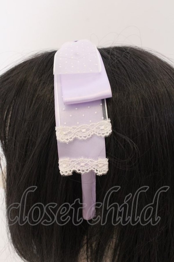 画像3: Angelic Pretty / SheerドットMichelleカチューシャ  ラベンダー O-25-03-27-045-AP-AC-OW-ZT-K016 (3)