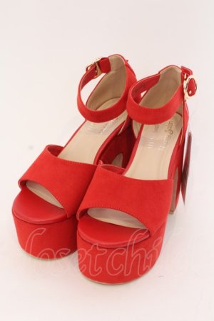 画像: LEBECCA boutique / × Honey Salon 連れて行ってくれるスウェードサンダル M アカ O-25-03-27-055-EL-SH-IG-ZT-K017