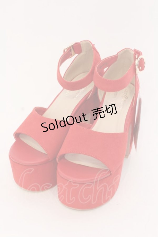 画像1: LEBECCA boutique / × Honey Salon 連れて行ってくれるスウェードサンダル M アカ O-25-03-27-055-EL-SH-IG-ZT-K017 (1)