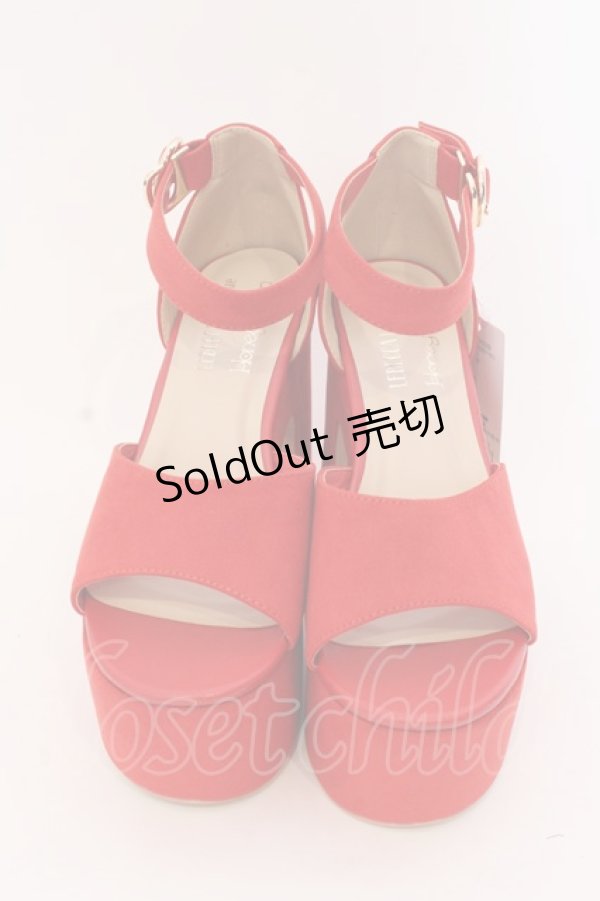 画像2: LEBECCA boutique / × Honey Salon 連れて行ってくれるスウェードサンダル M アカ O-25-03-27-055-EL-SH-IG-ZT-K017 (2)