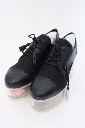 画像: Swankiss / EV flower box スニーカー M クロ×クリア O-25-03-27-057-CA-SH-IG-ZT-K017