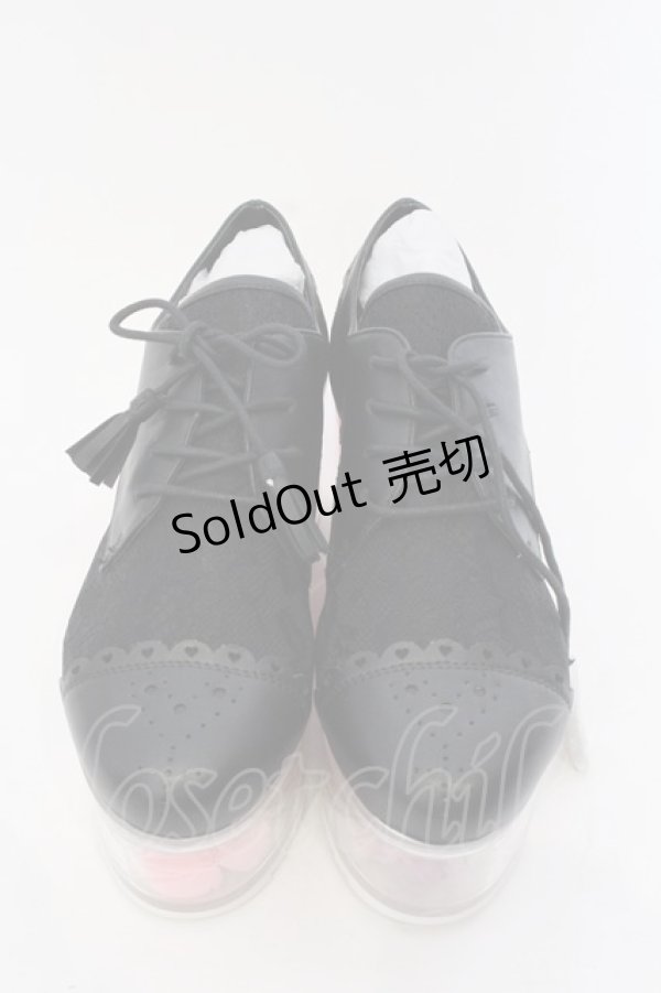 画像2: Swankiss / EV flower box スニーカー M クロ×クリア O-25-03-27-057-CA-SH-IG-ZT-K017 (2)