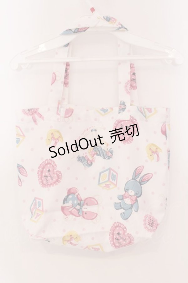画像2: 【SALE】Angelic Pretty / TOY DREAM トートバッグ  シロ O-25-03-27-001-AP-BG-IG-ZTK013 (2)