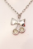 画像3: MILK / チェリーリボンネックレス  アカ×シルバー O-25-03-27-016-ML-AC-OW-ZT-K016 (3)