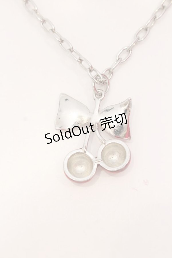 画像3: MILK / チェリーリボンネックレス  アカ×シルバー O-25-03-27-016-ML-AC-OW-ZT-K016 (3)