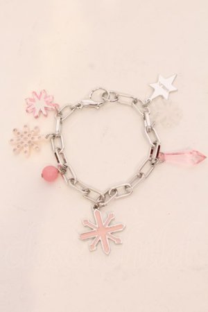 画像: MILK / 雪の結晶ブレスレット  シルバー×ピンク系 O-25-03-27-020-ML-AC-IG-ZT-K016