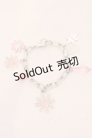 画像: MILK / 雪の結晶ブレスレット  シルバー×ピンク系 O-25-03-27-020-ML-AC-IG-ZT-K016