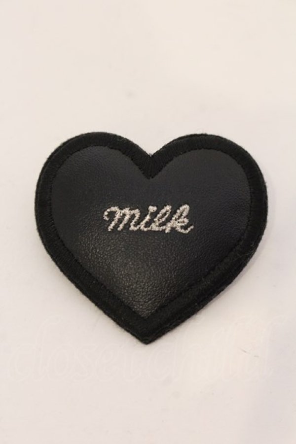 画像1: MILK / レザーハートバレッタ  クロ O-25-03-27-022-ML-AC-IG-ZT-K016 (1)