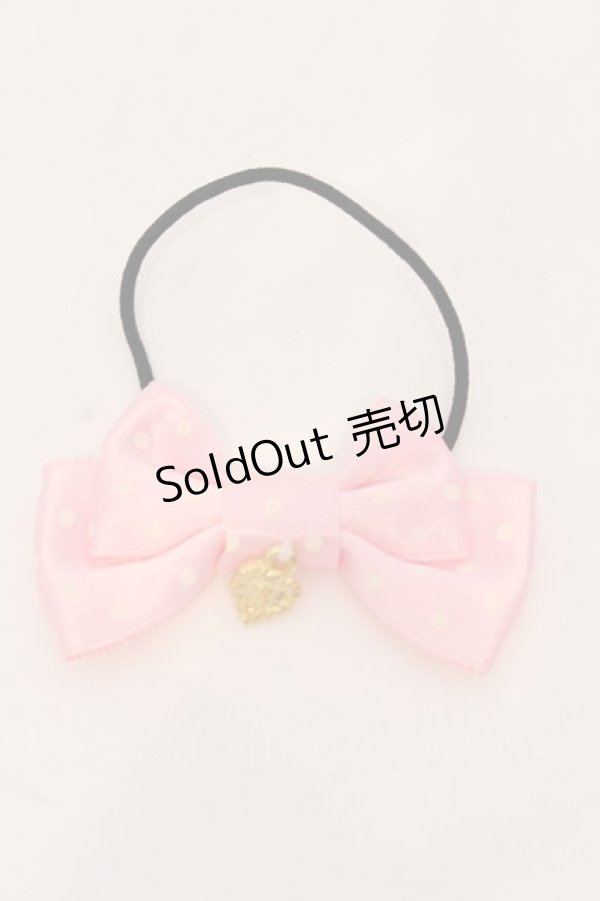 画像1: BABY,THE STARS SHINE BRIGHT / プティミスティドットリボンゴム  ピンク O-25-03-27-029-BA-AC-IG-ZT434-F005 (1)