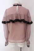 画像4: Rojita / シアーラッフル配色ブラウス  ピンク×クロ O-25-03-29-026-LO-BL-IG-OS (4)