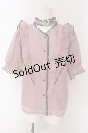 画像: Rojita / ハートバックルシアーブラウス  ピンク O-25-03-29-027-LO-BL-IG-OS