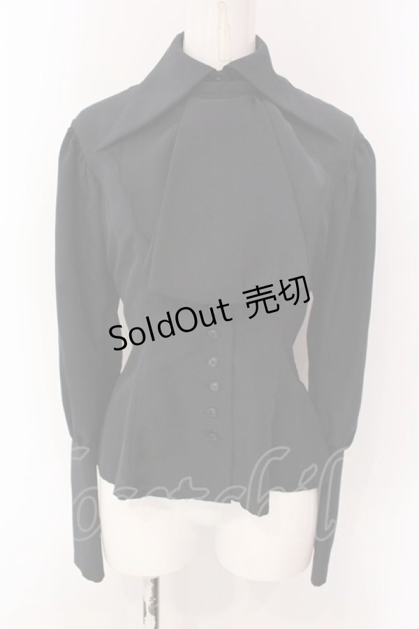 画像1: ATELIER BOZ / ミストレスブラウス  ブラック O-25-03-29-037-EL-BL-OW-OS (1)