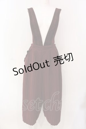 画像: axes femme / レース使いサスパンツ M ワイン O-25-03-29-042-AX-PA-OW-ZT010
