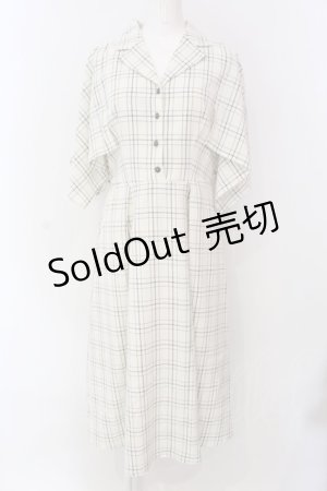 画像: axes femme POETIQUE / イレヘムケープシャツ風ワンピース M キナリ O-25-03-29-044-AX-OP-OW-OS