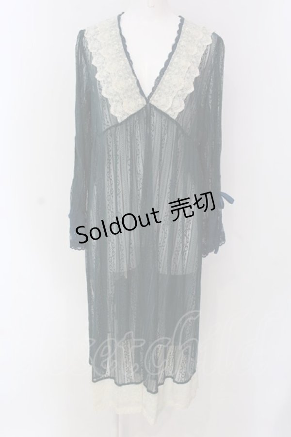 画像1: axes femme / リュクスレースガウン F グリーン O-25-03-29-046-AX-TO-OW-OS (1)