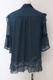 画像3: axes femme / シアーフリルボータイブラウス F グリーン O-25-03-29-047-AX-BL-OW-OS (3)