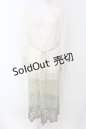 画像: axes femme / グラデーションレースガウン M キナリ×グリーン O-25-03-29-048-AX-TO-OW-OS