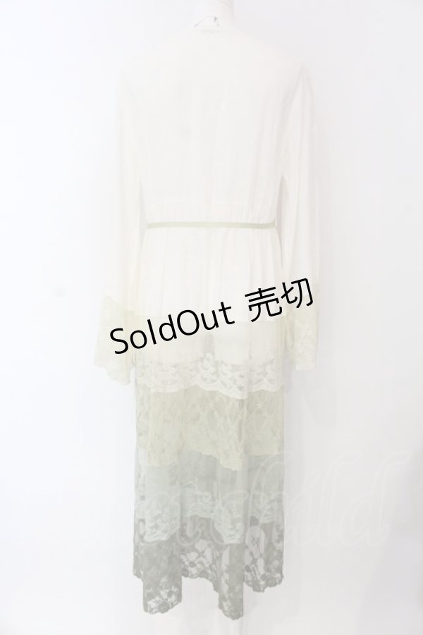 画像3: axes femme / グラデーションレースガウン M キナリ×グリーン O-25-03-29-048-AX-TO-OW-OS (3)