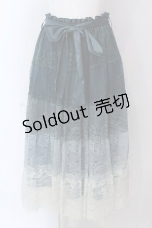 画像: axes femme / グラデカラーレーススカート F グリーン O-25-03-29-052-AX-SK-OW-OS