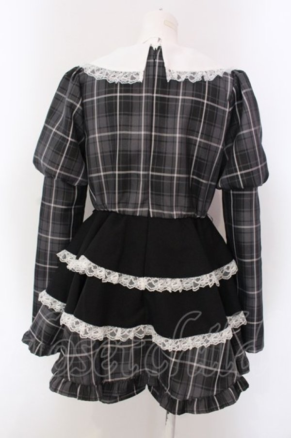 画像4: Jamieエーエヌケー / チェックコルセットコンビネゾン M グレー O-25-03-29-012-CA-OP-OW-OS (4)