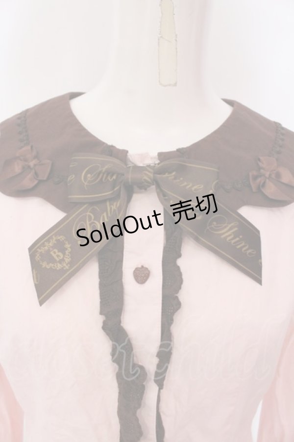 画像2: BABY,THE STARS SHINE BRIGHT / Strawberry Loves Chocolateブラウス  ピンク O-25-03-29-014-BA-BL-OW-OS (2)