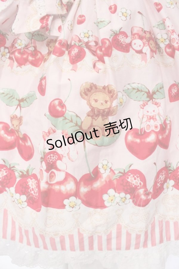 画像4: BABY,THE STARS SHINE BRIGHT / くみゃちゃんのCherry Strawberryジャンパースカート I  ピンク O-25-03-29-015-BA-OP-OW-OS (4)