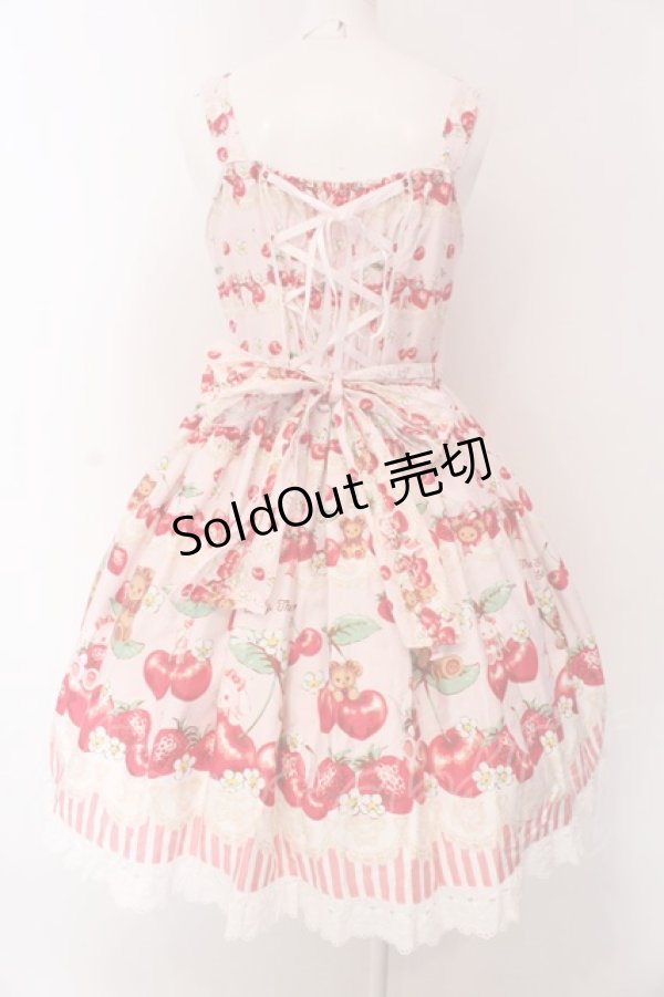 画像6: BABY,THE STARS SHINE BRIGHT / くみゃちゃんのCherry Strawberryジャンパースカート I  ピンク O-25-03-29-015-BA-OP-OW-OS (6)