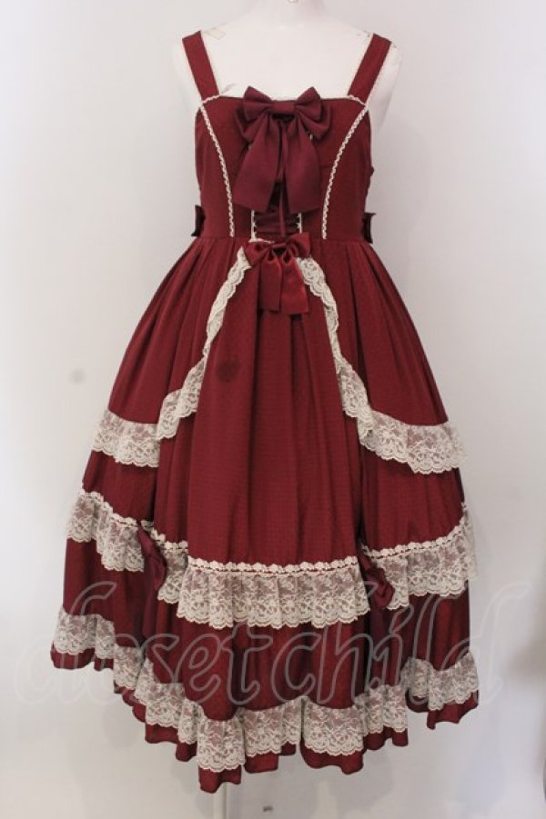 画像7: metamorphose / エリーケープ付きジャンパースカート  ワイン O-25-03-29-017-ME-OP-OW-OS (7)