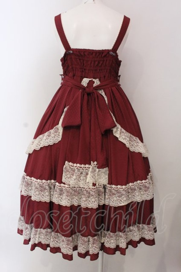 画像8: metamorphose / エリーケープ付きジャンパースカート  ワイン O-25-03-29-017-ME-OP-OW-OS (8)