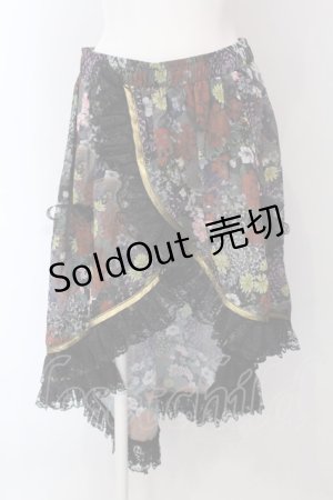 画像: Qutie Frash / 2025プレミアムセット【華龍】リボンコルセット  ブラックｘマルチ O-25-03-29-023-QU-TO-YM-OS