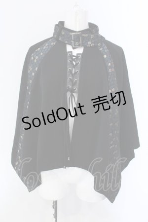 画像: Qutie Frash / 2023年プレミアム 宵鶴ポンチョ  ブラック O-25-03-31-029-QU-JA-IG-OS