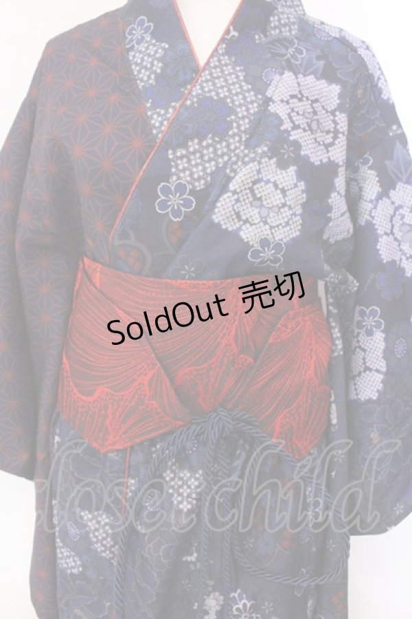 画像2: Qutie Frash / 2024 浴衣3点セット  ブルー O-25-03-31-039-QU-OP-IG-OS (2)