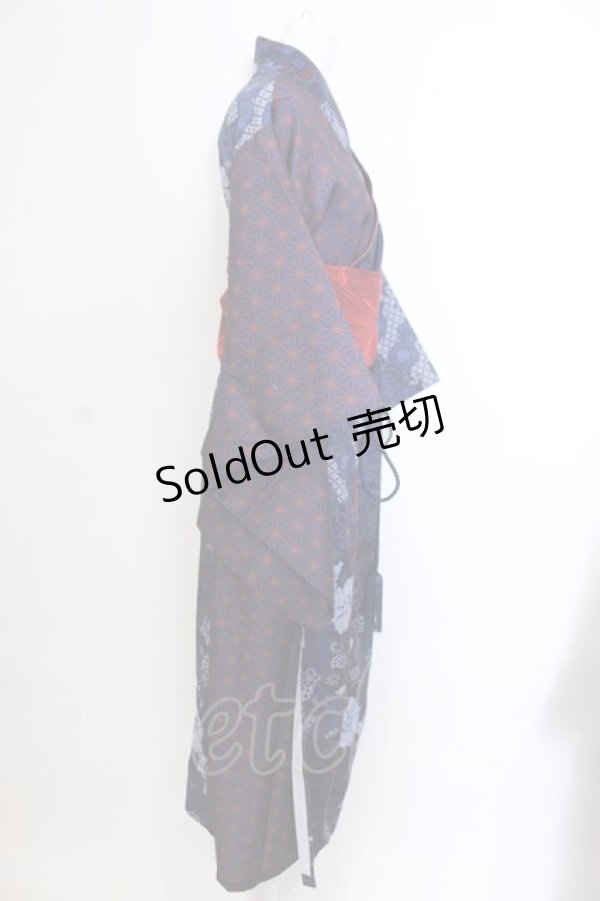画像3: Qutie Frash / 2024 浴衣3点セット  ブルー O-25-03-31-039-QU-OP-IG-OS (3)