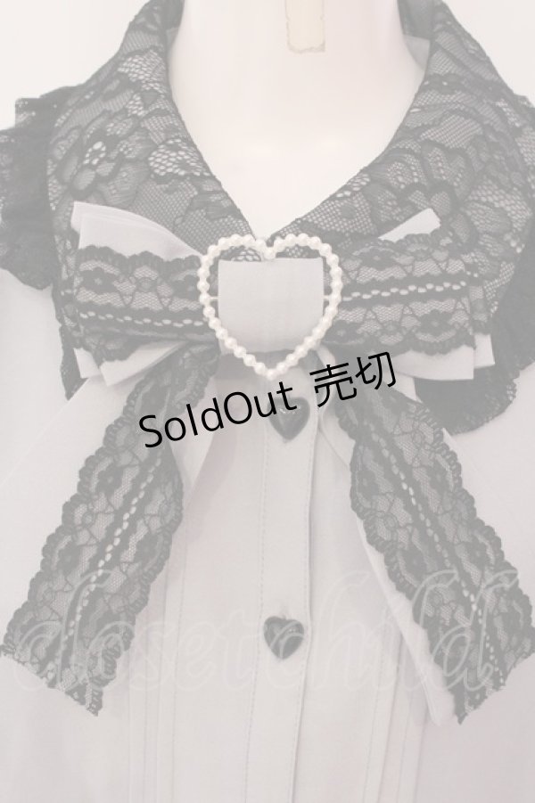 画像2: DearMyLoveWhip / レース重ねハートリボンフリルブラウス 4L ブルー O-25-03-31-049-LO-BL-IG-OS (2)