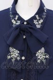 画像2: axes femme / 刺繍リボンノースリーブブラウス M ネイビー O-25-03-31-1034-AX-BL-IG-OS (2)
