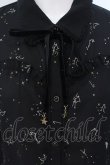 画像2: axes femme / 星座柄シフォンンブラウス M クロ O-25-03-31-1039-AX-BL-IG-OS (2)
