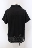 画像3: axes femme / スキッパー襟カットシャツ M クロ O-25-03-31-1040-AX-BL-IG-OS (3)