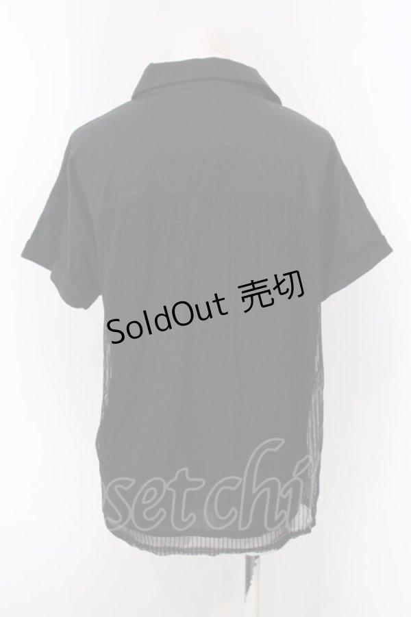 画像3: axes femme / スキッパー襟カットシャツ M クロ O-25-03-31-1040-AX-BL-IG-OS (3)