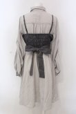 画像3: axes femme POETIQUE / ビスチェ付きシャツワンピース M グレー×ベージュ系 O-25-03-31-1041-AX-OP-IG-OS (3)