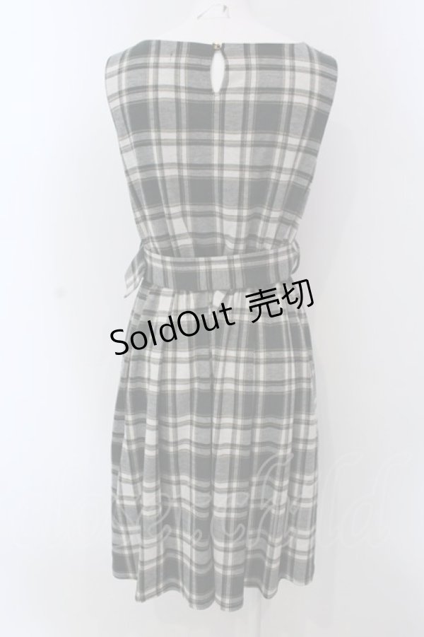 画像3: axes femme POETIQUE / チェック柄ベルト付きチュニ M グリーン O-25-03-31-1042-AX-OP-IG-OS (3)