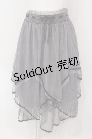 画像: axes femme POETIQUE / チュールレイヤードスカート  グレー O-25-03-31-1048-AX-SK-IG-OS