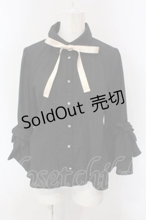 画像: axes femme POETIQUE / ボリューム袖ブラウス M クロ O-25-03-31-1062-AX-BL-IG-OS